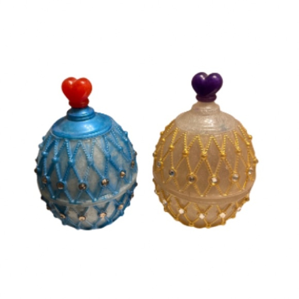 Pick (1) Handmade Heart-Topped Accent Jars with rhinestones